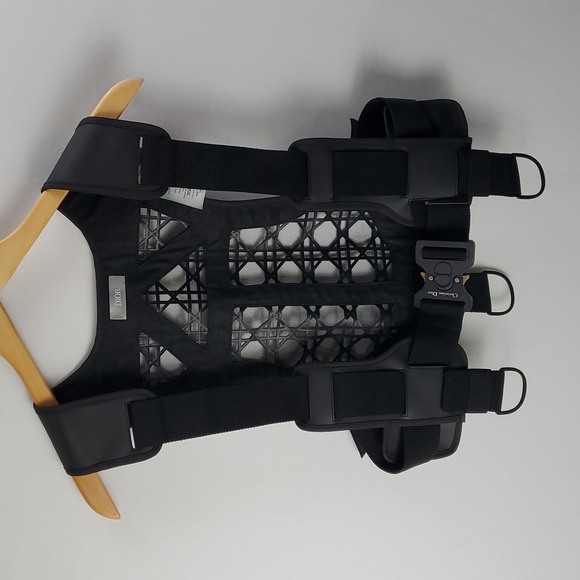Dior Designer 2019 Black Tactical Harness Vest Sz S Luxury Streetwear - Picture 4 of 14